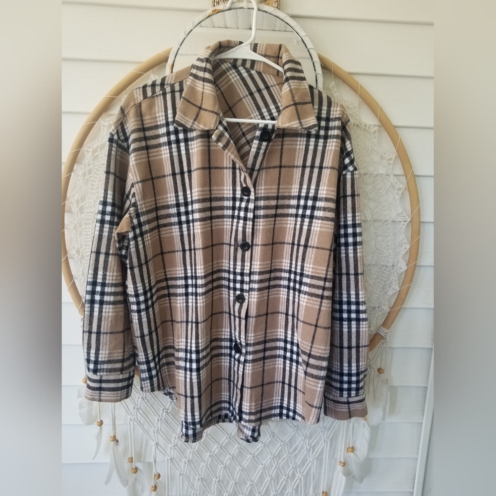 Hazelnut Cozy Plaid Buttondown Size Medium